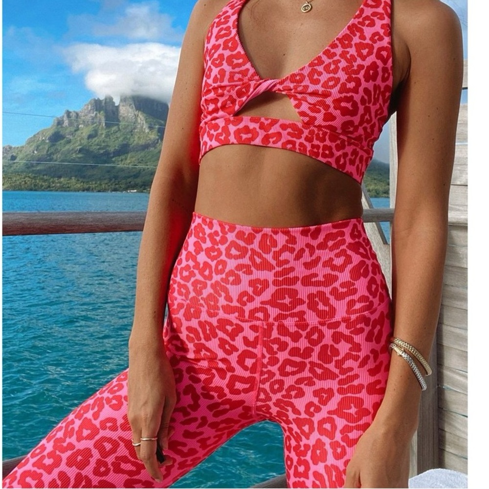 Beach Riot Pink Leopard Activewear Set